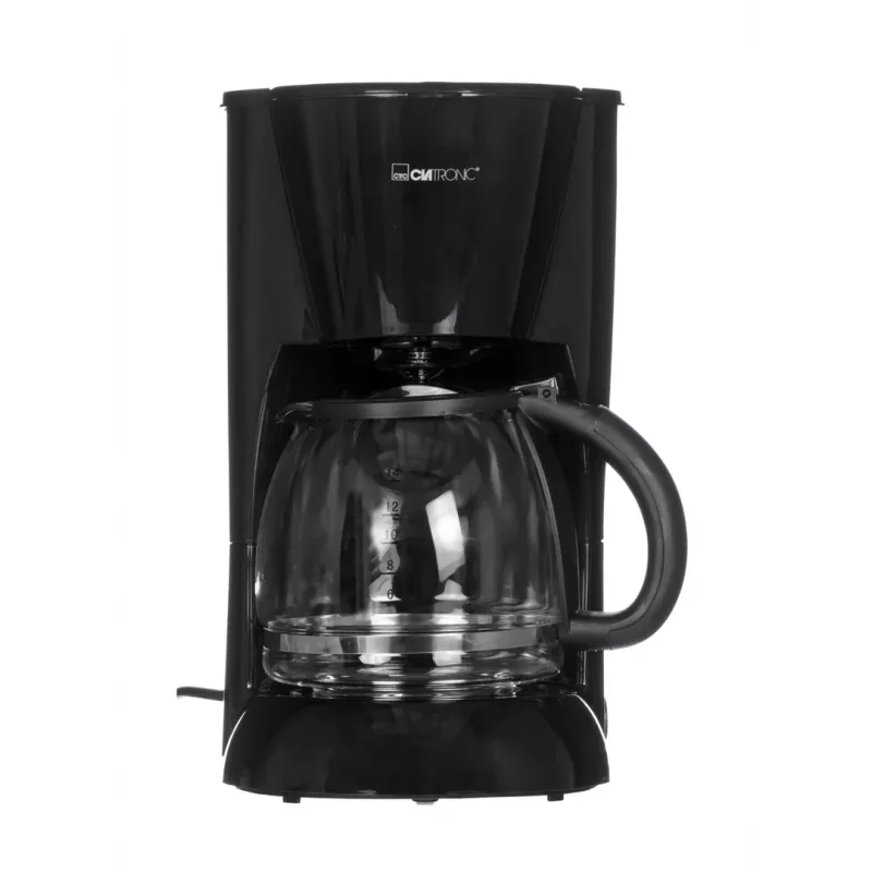 Ekspres przelewowy CLATRONIC KA 3473, zbiornik na wodę 1,5 l, pojemność 14 filiżanek, czarny