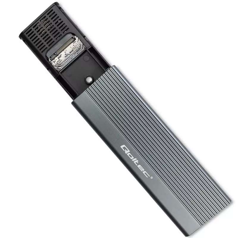 Qoltec obudowa na dysk SSD M.2 SATA (NGFF), USB-C