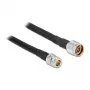 Delock Antenna Extension kabel N Male to N Female, 10m, Coax, Czarny, Outdoor (13029)