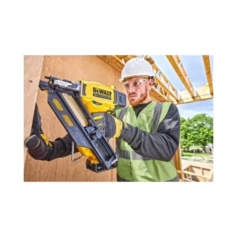 Gwoździarka DeWALT DCN930N-XJ 18V bezprzewodowa z magazynkiem kątowym, 2,8 mm, zszywki 5–90 mm, pojemność 55