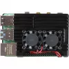 JOY-IT RPI CASE ALU07F - Obudowa do Raspberry Pi 4, Alu, Wentylator, czarna (RB-ALUCASEP4+07FAN)
