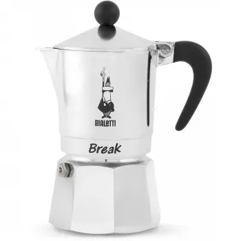 Ekspres do kawy BIALETTI Break 1TZ srebrny — jednofiliżankowa kawiarka Moka do kuchenki, model 0005913/NP