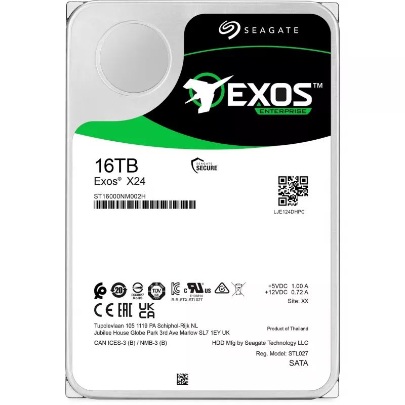 Dysk wewnętrzny Seagate Exos X24 16 TB 7200 RPM 512 MB 3,5 cala Serial ATA III