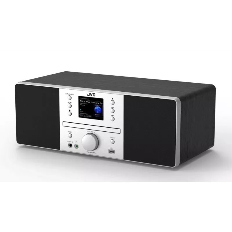 Głośnik podłogowy JVC RD-E874B Bluetooth 20W Czarny Srebrny – stacjonarny system audio
