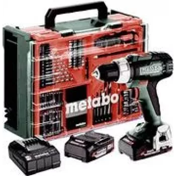 Wkrętarka w walizce METABO.SCREWDRIVER BS 18 L 60/26Nm z 2 akumulatorami 2,0 Ah i 74 akcesoriami