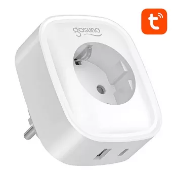 Inteligentna wtyczka Gosund SP6 16A z USB-C 20W — gniazdo sterowane przez Wi‑Fi do automatyki domowej