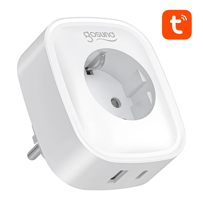 Inteligentna wtyczka Gosund SP6 16A z USB-C 20W — gniazdo sterowane przez Wi‑Fi do automatyki domowej