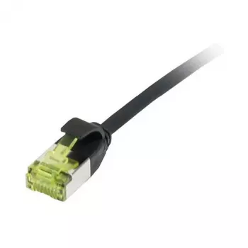 Kabel krosowy RJ45, CAT6A 500MHz, 0,15m, czarny, U/FTP, cienkiline okrągły d=3,8mm, TPE/LSZH(Superflex), AWG32, z kablem Cat.7, Synergy 21 (S217310V3)