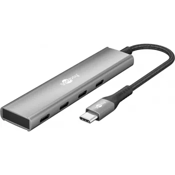 Goobay Slim 4-Port USB-Hub USB-C na 5 Gbit/s - -Wtyk> 4x -Gniazdo (76564)
