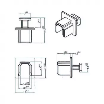 Osłona zabezpieczająca gniazdo DELOCK 64010, polipropylen, czarna, 12,2×15,2×12 mm, opakowanie 10 szt.