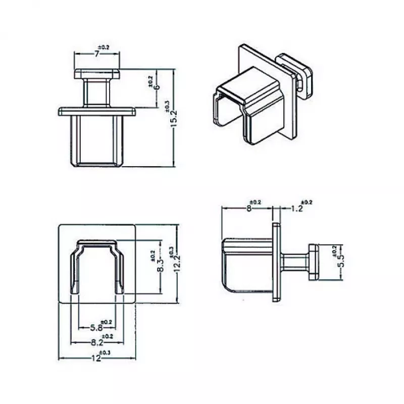 Osłona zabezpieczająca gniazdo DELOCK 64010, polipropylen, czarna, 12,2×15,2×12 mm, opakowanie 10 szt.