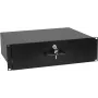 Szuflada rack 3U z zamkiem Omnitronic 30100953 — szuflada do przechowywania montowana w szafie rack 19 cali