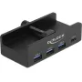 DeLOCK 64284 Koncentrator USB Typ A 5000 MBit/s Czarny