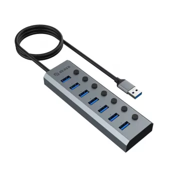 USB Hub Akasa AK-HB-21BKCM Aluminium USB 3.2 Gen 1 5000 Mbit/s
