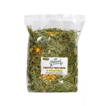 Przysmak dla gryzoni i królików Alegia Meadow Treat z nagietkiem 160 g — smak roślinny, bezglutenowy i bezcukrowy, karma stała
