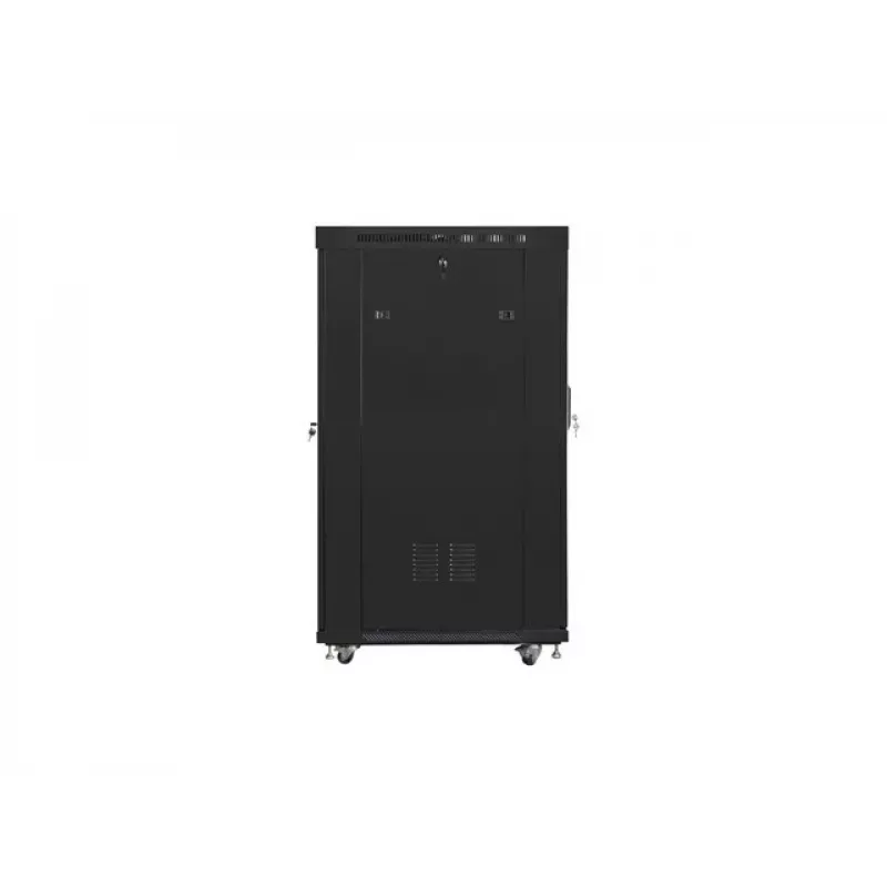 Wolnostojąca szafa 19 cali 22U 800x1000 z drzwiami szklanymi LCD (Flat Pack) V2 czarna