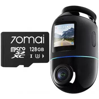 Kamera samochodowa 70mai Omni X800 4K z kartą SD 70mai 128 GB, czarna