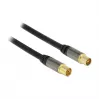 Kabel koncentryczny RG-6/U DeLOCK 88925 5 m IEC Czarny