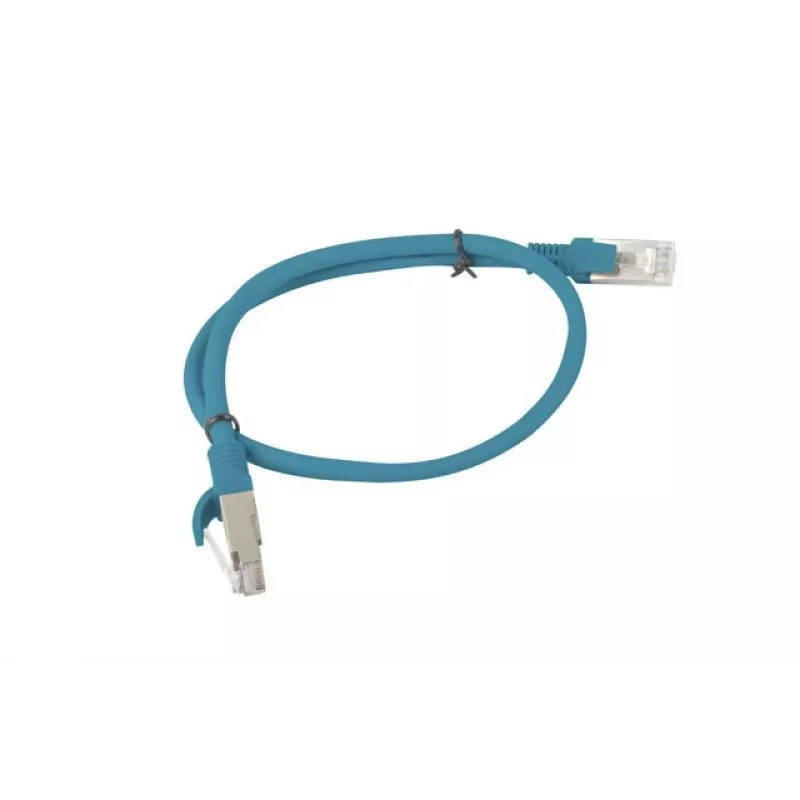 Kabel sieciowy LANBERG RJ-45 Cat5e PCU5-10CC-0050-B, 0,5 m, U/UTP, CCA, niebieski