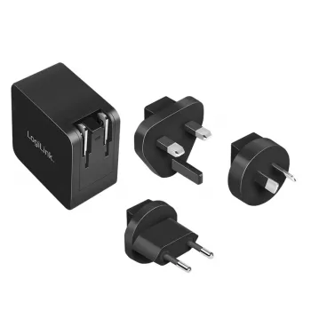 Ładowarka do urządzeń mobilnych LogiLink PA0302 Universal Czarny AC Szybkie ładowanie