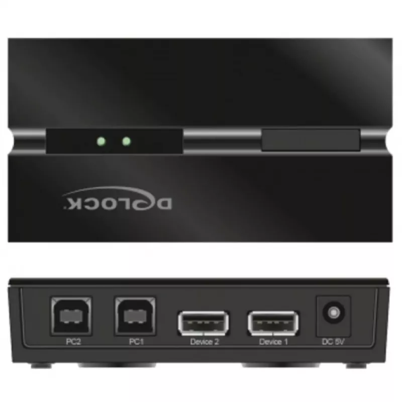 DeLOCK 11492 przełącznik danych komputerowych USB Typ-A na USB Typ-B 0,48 Gbit/s