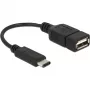 Kabel USB DeLOCK 65579 USB 2.0 0,15 m USB C USB A Czarny