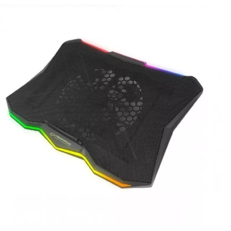 Laptop cooling pad ESPERANZA EGC110 for 17 inch (43.2 cm), 1 fan 18 cm, 800 RPM, 63 CFM, USB 2.0, Czarny