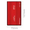 Obudowa HDD/SSD QOLTEC 51860 na dyski 2,5 cala SATA III, USB Type-A, 5 Gbit/s, aluminium, czerwona