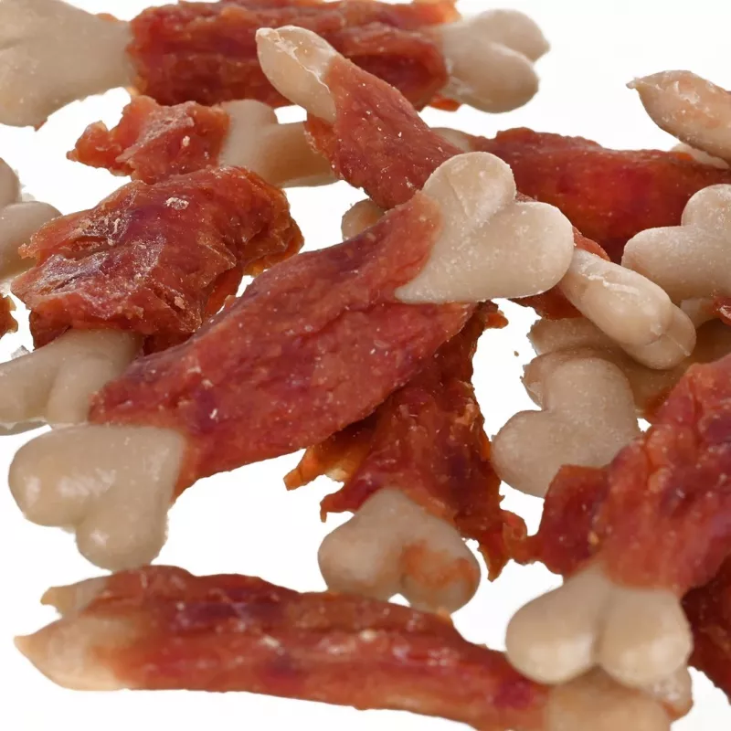 Przysmaki dla psa PETITTO kaczka i kostki wapniowe, 500 g — naturalne przysmaki dla dorosłych psów, białko 24%, tłuszcz 2,5%
