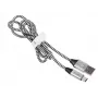 Kabel USB 2.0 Type-C męski - C męski 1,0m czarno-srebrny