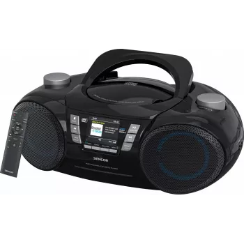 Przenośny odtwarzacz DAB+ CD/MP3/USB/SD Bluetooth SENCOR SPT 6510DB — DAB+, Bluetooth 5.3, 16 W RMS, CD/USB/SD, ekran LCD 2,4 cala