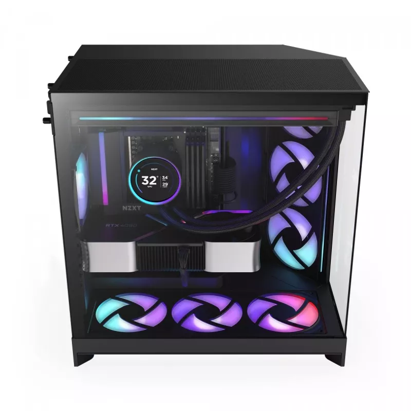 Obudowa PC NZXT H9 Flow RGB Midi Tower Czarna