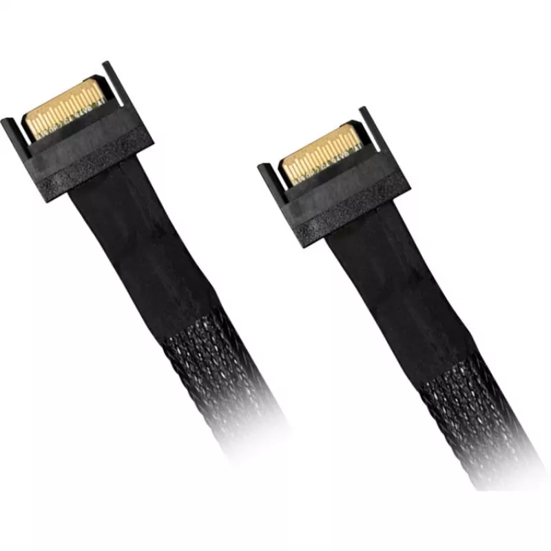 Adapter napędów ICY BOX MB413L-B — MCIO 8i SFF-TA-1016 na 2× MCIO 4i SFF-TA-1016