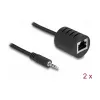 DeLOCK kabel audio RJ-45 3.5mm Czarny 87858