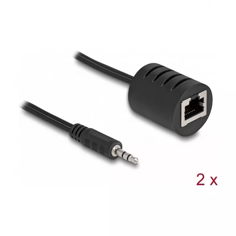 DeLOCK kabel audio RJ-45 3.5mm Czarny 87858