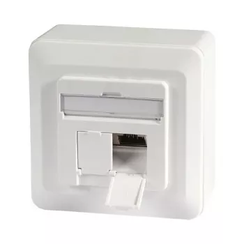EFB-Elektronik Gniazdo danych Kat.6A 500MHz góra/dół, natynkowe, 2xRJ45, RAL9010 Producent: EFB Elektronik (ET-25133AV5-R)