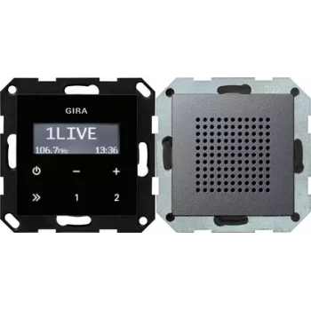 GIRA 228028 Radio Uhr Digital Anthracite - Czarny (228028)