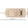 Zestaw konstrukcyjny Cobi Abrams M1A2 — 174 elementy, zalecany wiek 6+, beżowy
