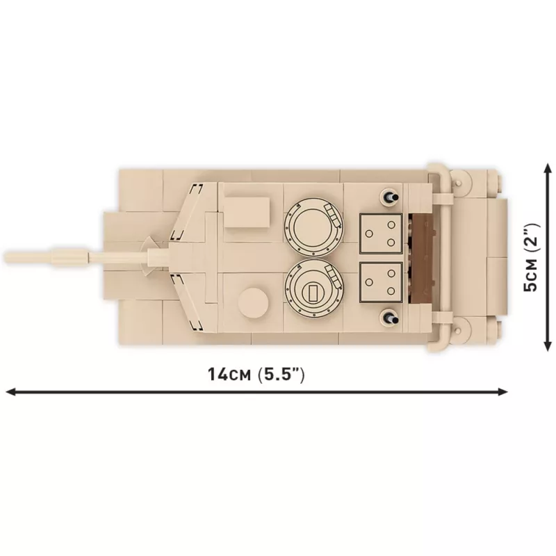 Zestaw konstrukcyjny Cobi Abrams M1A2 — 174 elementy, zalecany wiek 6+, beżowy