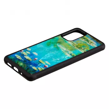 Etui na telefon iKins Samsung Galaxy S20+ — czarne lilie wodne