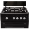 Kuchenka gazowa MPM MPM-56-KGF-21/B — 4-palnikowa stal nierdzewna, piekarnik 54 L, sterowanie pokrętłami