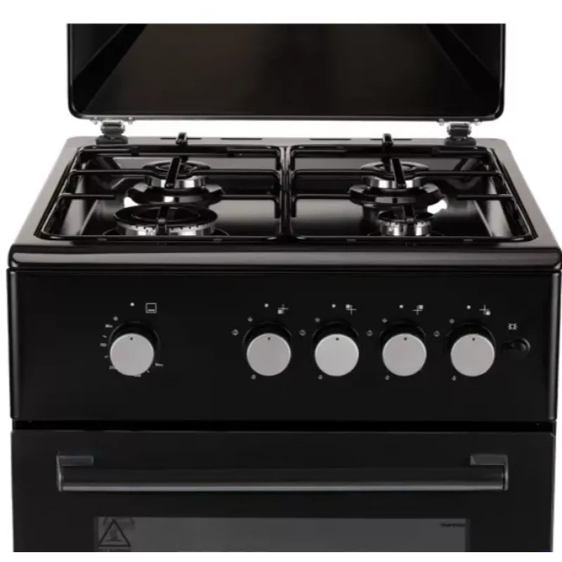 Kuchenka gazowa MPM MPM-56-KGF-21/B — 4-palnikowa stal nierdzewna, piekarnik 54 L, sterowanie pokrętłami