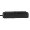 Listwa zasilająca MACLEAN MCE393 B — 4 gniazda, 3×USB, 110–240 V, 2500 W, kabel 3 m, czarna