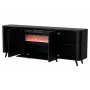 Komoda Cama Meble Volare 200 x 39 x 75 cm, czarna, płyta wiórowa, rama 16 mm