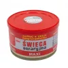 Świeca survivalowa awaryjna FULER HASKE Pro MAXI 410 g — naturalny wosk sojowy, 72 h czas palenia, 99 mm × 65 mm, puszka stalowa