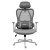 Fotel gamingowy huzaro Combat 2.7 — ergonomiczny materiałowy fotel gamingowy, szary, siatkowe oparcie, regulowana wysokość, mechanizm tilt, maks. 120 kg