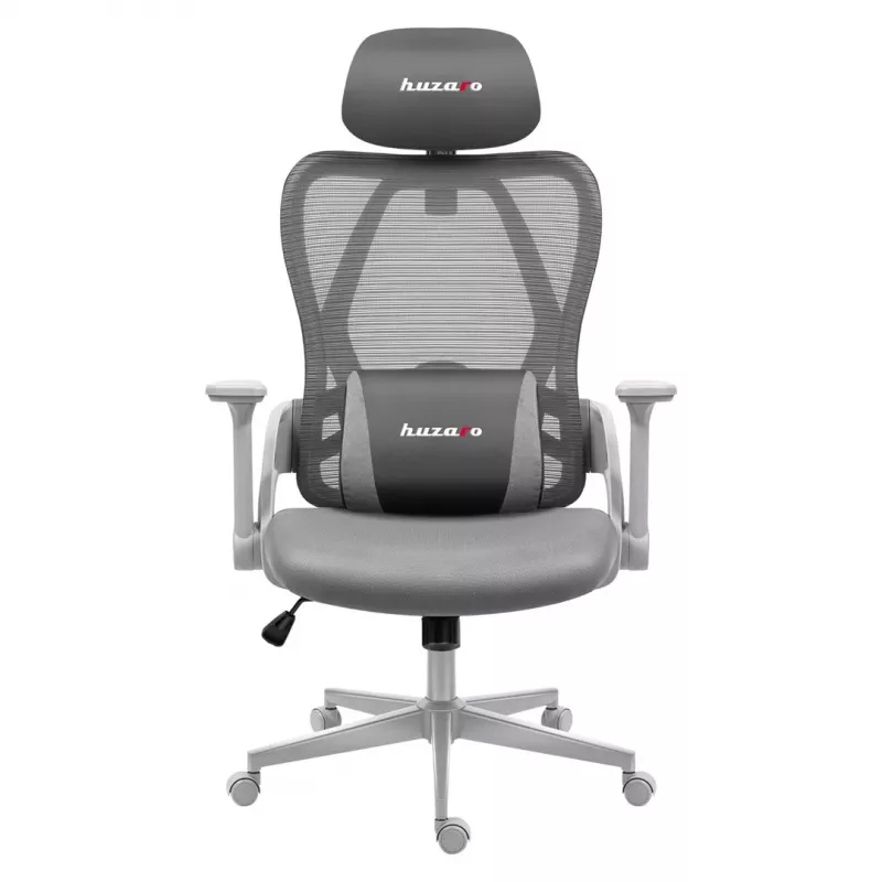 Fotel gamingowy huzaro Combat 2.7 — ergonomiczny materiałowy fotel gamingowy, szary, siatkowe oparcie, regulowana wysokość, mechanizm tilt, maks. 120 kg