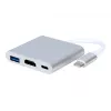Adapter graficzny USB GEMBIRD A-CM-HDMIF-02-SV, wyjście HDMI, do 3840×2160, srebrny, 58,5×51×11,6 mm