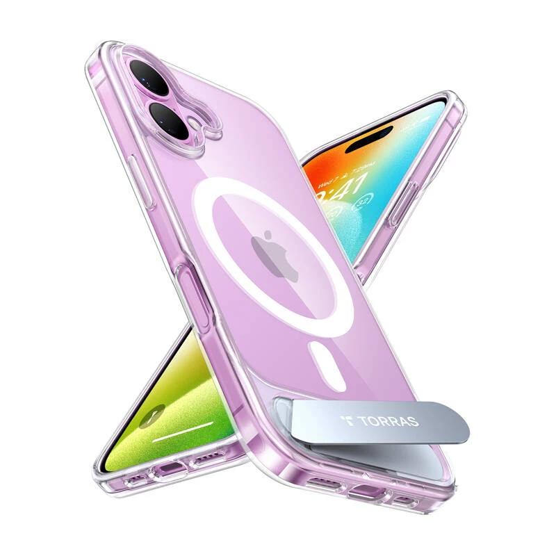Przezroczyste etui ochronne do iPhone 16 Torras PSTAND SERIES X00FX1932