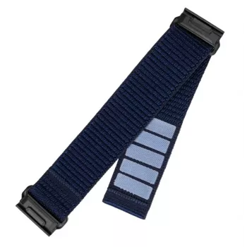 Zamienny sportowy pasek FIXED do Garmin QuickFit 22 mm — ciemnoniebieski nylon, 160–210 mm